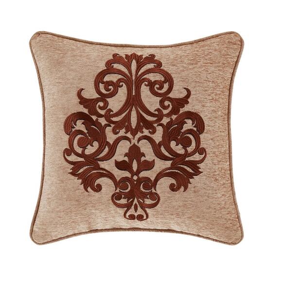 Other - J Queen New York Luciana 18” Decorative Throw Pillow Beige Damask NEW